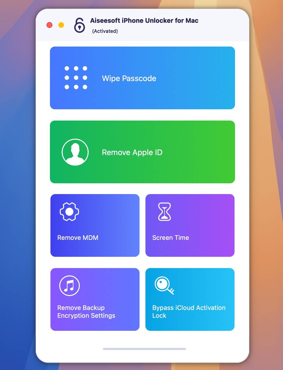 Aiseesoft iPhone Unlocker for Mac v2.0.80 专业iPhone解锁工具 激活版